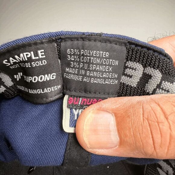 Volcom Boys Full Stone Two-Tone FlexFit Baseball Cap Blue Yellow - Picture 6 of 8